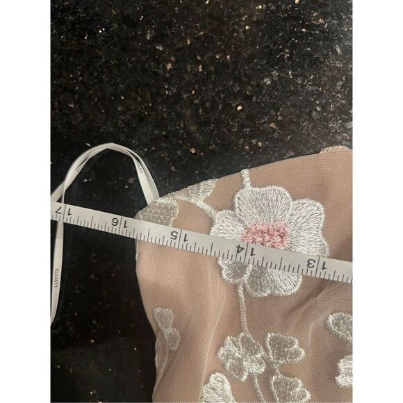 Elliatt Floral Appliqué Strapless Cocktail Minidress Bridal Wedding Guest size S - Picture 7 of 8